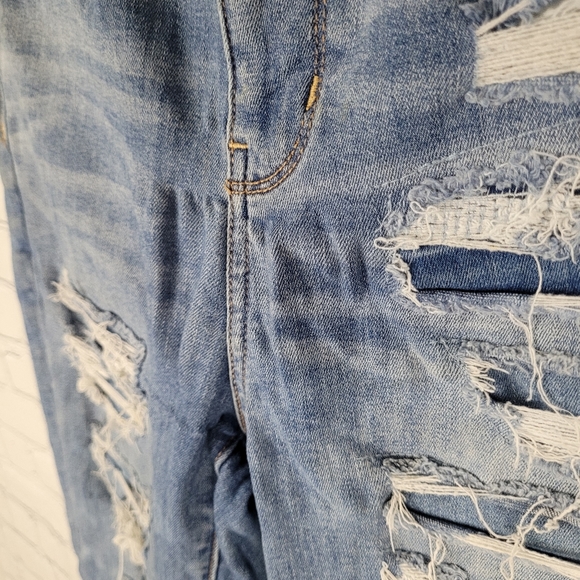 AMERICAN EAGLE | curvy hi-rise jegging distressed destroyed skinny stretch jeans - Picture 6 of 11